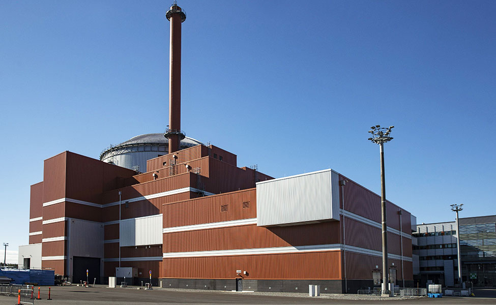 Finlands nya kärnkraftverk i Olkiluoto nära Björneborg.