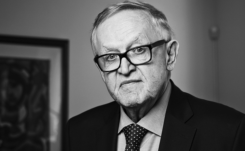 Martti Ahtisaari fotograferad i Helsingfors år 2017.