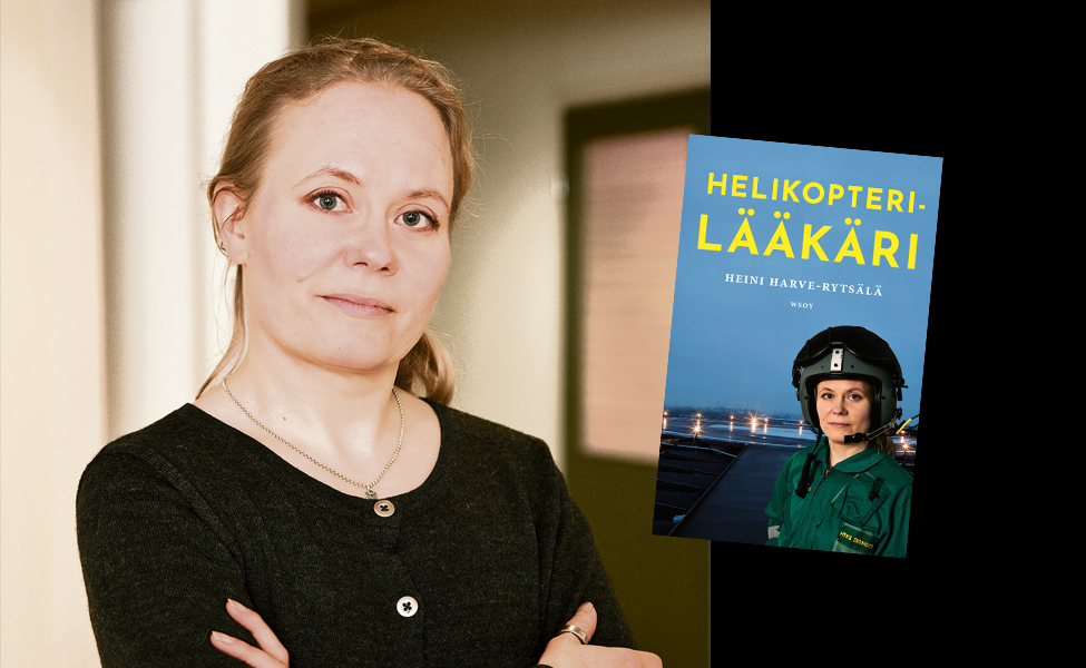 Heini Harve-Rytsälä och en bok.