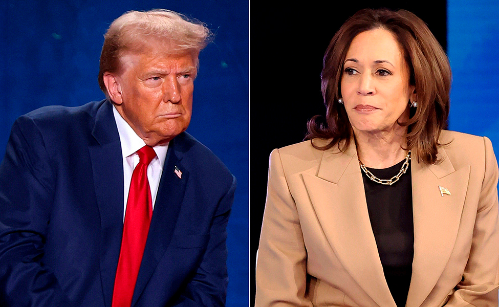 Trump och Harris.