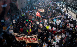 demonstration i Minneapolis