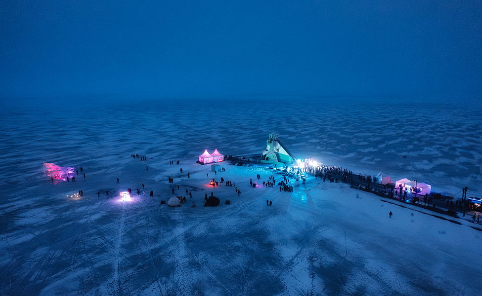 bild tagen uppifrån, mycket is