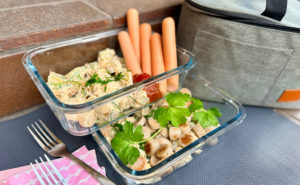 potatissallad och korv