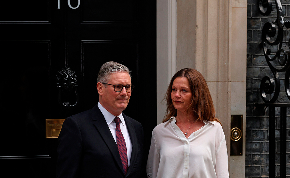 Keir Starmer med fru Victoria.