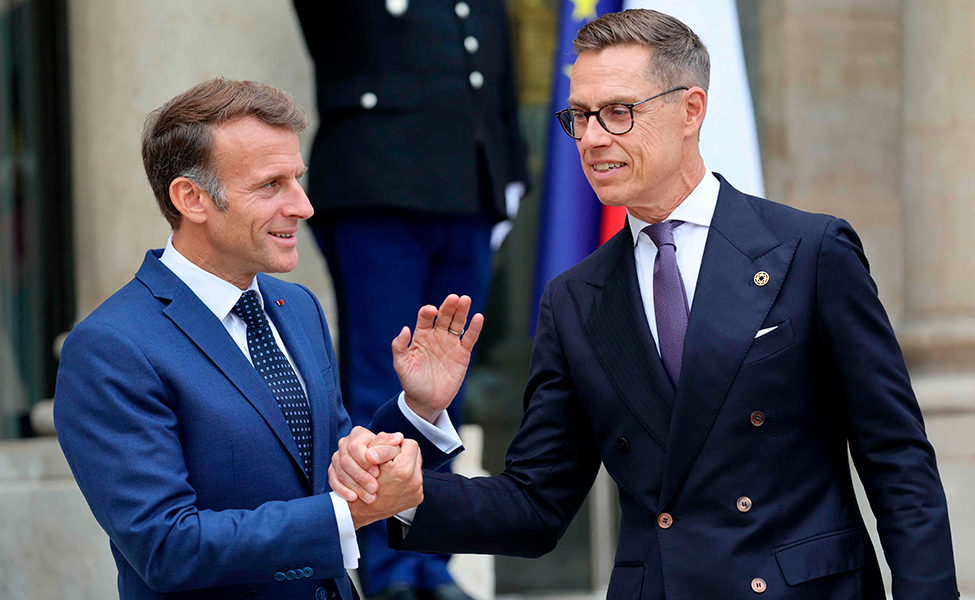 presidenterna Macron och Stubb