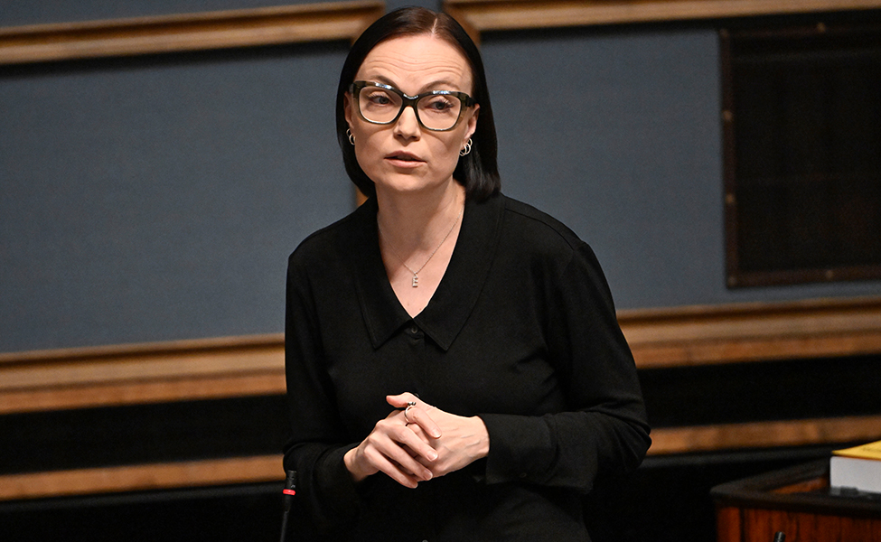 Vänsterförbundets ordförande Minja Koskela.